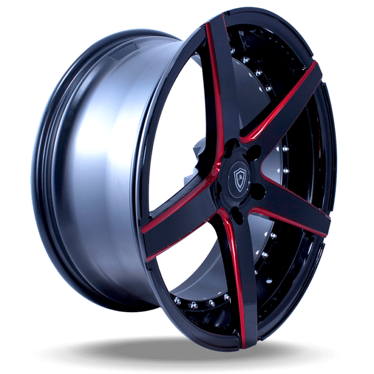 M3226 Marquee Wheel Black Face Red Milled Side